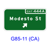 Exit Numbered Exit Direction G85-11(CA)