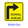 SIGNAL/STOP AHEAD Arrow SW26(CA)