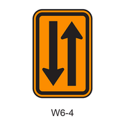 Opposing Traffic Lane Divider W6-4
