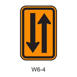 Opposing Traffic Lane Divider W6-4