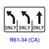 Intersection Lane Control R61-34(CA)