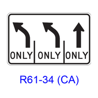 Intersection Lane Control R61-34(CA)