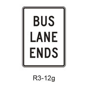 Preferential Lane Ends R3-12g