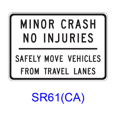 MINOR CRASH NO INJURIES ? SAFELY MOVE VEHICLES FROM TRAVEL LANES SR61(CA)