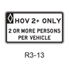 Vehicle Occupancy Definition [HOV symbol] R3-13