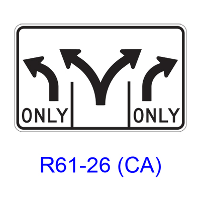 Intersection Lane Control R61-26(CA)