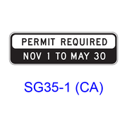 PERMIT REQUIRED ___ _ TO ___ _ SG35-1(CA)