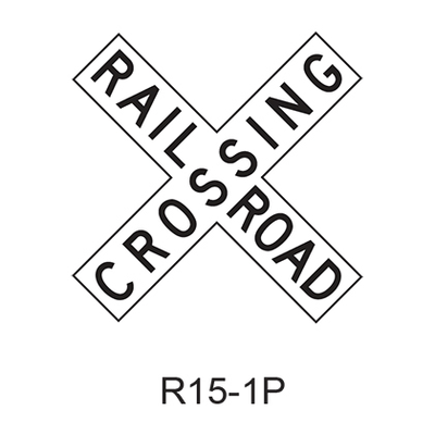 Grade Crossing (Crossbuck) Sign [plaque] R15-1P
