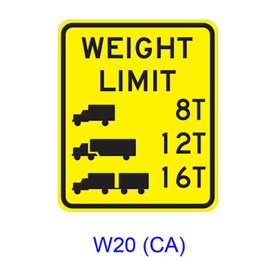 Weight Limit [symbol] W20(CA)