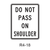 DO NOT PASS ON SHOULDER R4-18