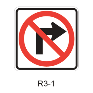 No Right Turn [symbol] R3-1