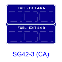 Double-Exit Interchange Mainline EXIT XX SG42-3(CA)