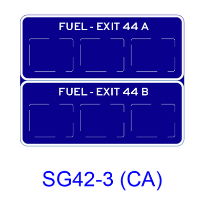 Double-Exit Interchange Mainline EXIT XX SG42-3(CA)