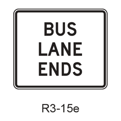 Preferential Lane Ends R3-15e