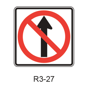 No Straight Through [symbol] R3-27