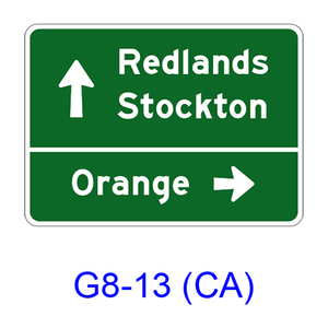Destination & Street Name w/ arrow G8-13(CA)