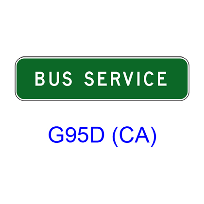 BUS SERVICE [plaque] G95D(CA)
