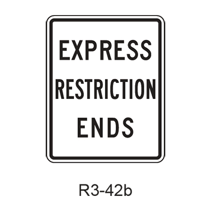 EXPRESS RESTRICTION ENDS R3-42b