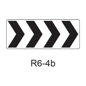 Roundabout Directional Arrow [4 chevrsons] R6-4b
