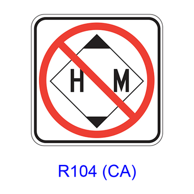 Hazardous Material Prohibited [symbol] R104(CA)