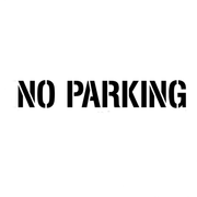 STENCIL NO PARKING 12" ALUM