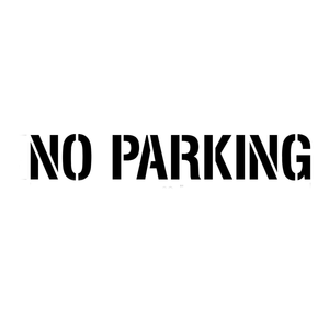 STENCIL NO PARKING 12" ALUM