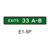 EXIT XX [plaque] E1-5P