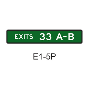 EXIT XX [plaque] E1-5P
