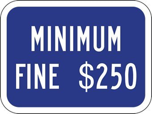 MINIMUM FINE $250 12X9 EG