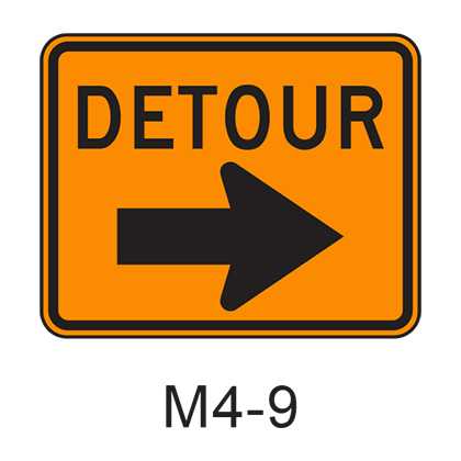 DETOUR w/ arrow M4-9