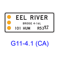 BRIDGE - RIVER MARKER Sign G11-41CA