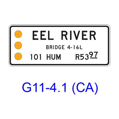 BRIDGE - RIVER MARKER Sign G11-41CA