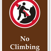 NO CLIMBING
