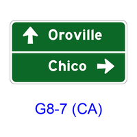 Destination & Street Name w/ arrow G8-7(CA)