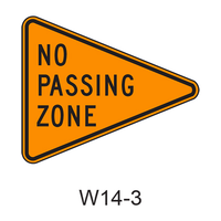 NO PASSING ZONE W14-3