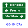 Destination & Street Name w/ arrow G8-16(CA)