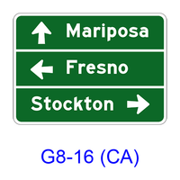Destination & Street Name w/ arrow G8-16(CA)
