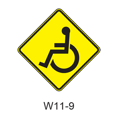 Handicapped [ISA symbol] W11-9