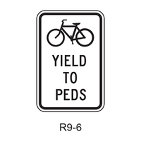 Bicyclists Yield To Pedestrians [symbol] R9-6