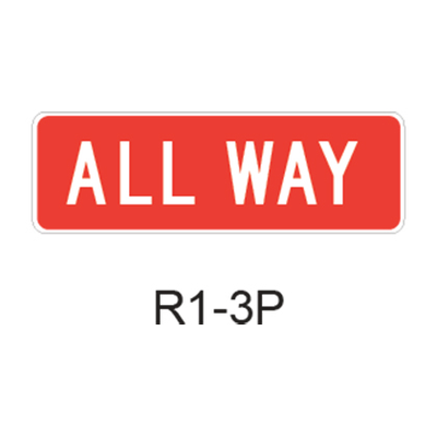 ALL WAY [plaque] R1-3P