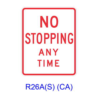 NO STOPPING ANY TIME R26A(S)CA