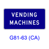 VENDING MACHINES G81-63(CA)