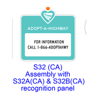 Adopt-A-Highway Recognition Panel S32B(CA)