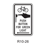 Bicyclist Push Button for Green Light [symbol] R10-26