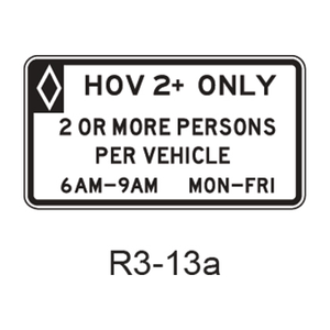 Vehicle Occupancy Definition [HOV symbol] R3-13a