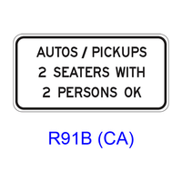 AUTOS/PICKUPS _ SEATERS WITH _ PERSONS OK R91B(CA)