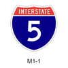 Interstate Route Shield M1-1