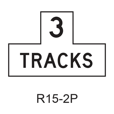 Number of Tracks [plaque] R15-2P