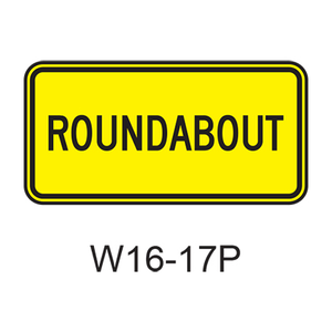 ROUNDABOUT [plaque] W16-17P