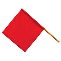 FLAG OVERHANG RED COTTON